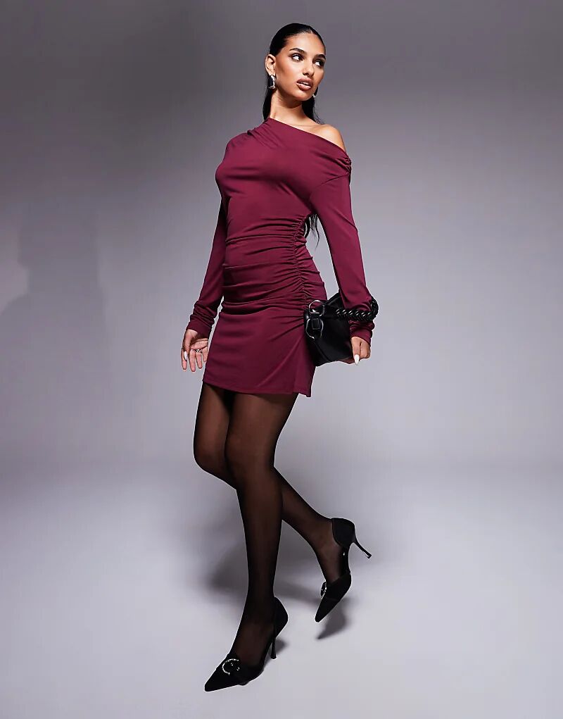 Мини-платье из модала с приспущенными плечами и сборками в бордовом цвете ASOS DESIGN
Мини-платье из модала с приспущенными плечами и сборками в бордовом цвете ASOS DESIGN