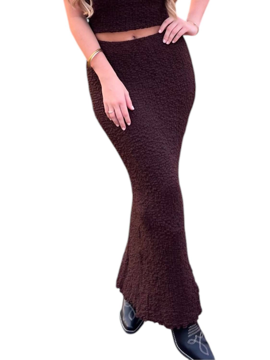 Юбка Lucie Maxi темно-коричневого цвета Pretty Garbage
Юбка Lucie Maxi темно-коричневого цвета Pretty Garbage