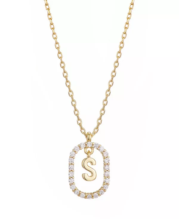 Ожерелье с плавающей буквой из позолоченного кубического циркония Adornia, gold-s
Ожерелье с плавающей буквой из позолоченного кубического циркония Adornia, gold-s