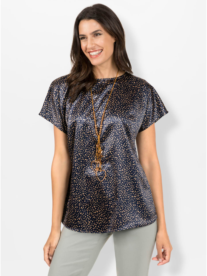 Атласная блузка с принтом темно-синего и верблюжьего цветов WITT WEIDEN
Атласная блузка с принтом темно-синего и верблюжьего цветов WITT WEIDEN