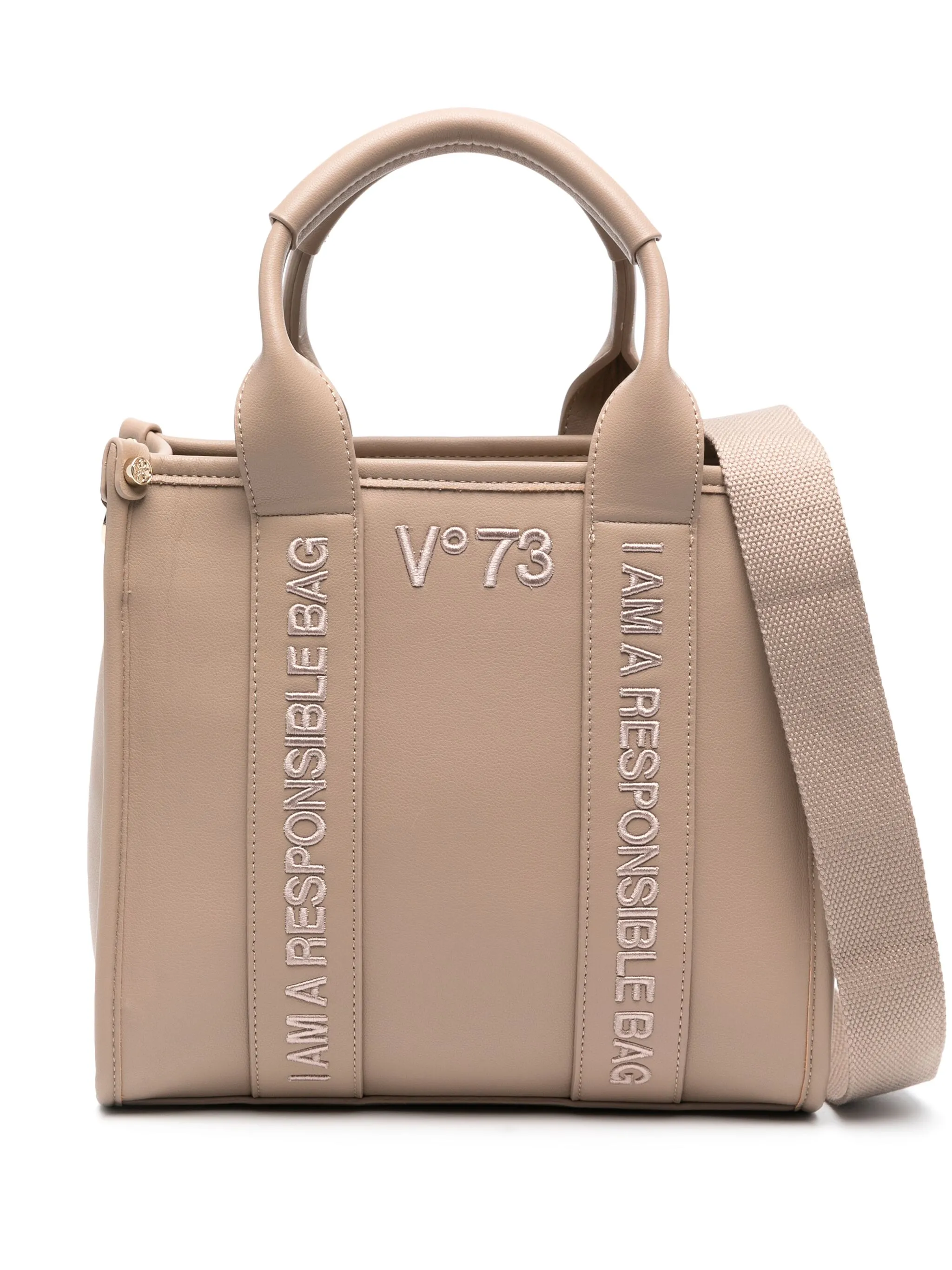 Сумка-тоут с вышитым логотипом V°73, бежевый
Сумка-тоут с вышитым логотипом V°73, бежевый