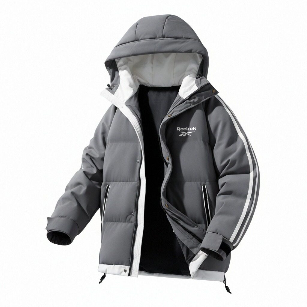 Пуховик Unisex с капюшоном утепленный Reebok, серый
Пуховик Unisex с капюшоном утепленный Reebok, серый