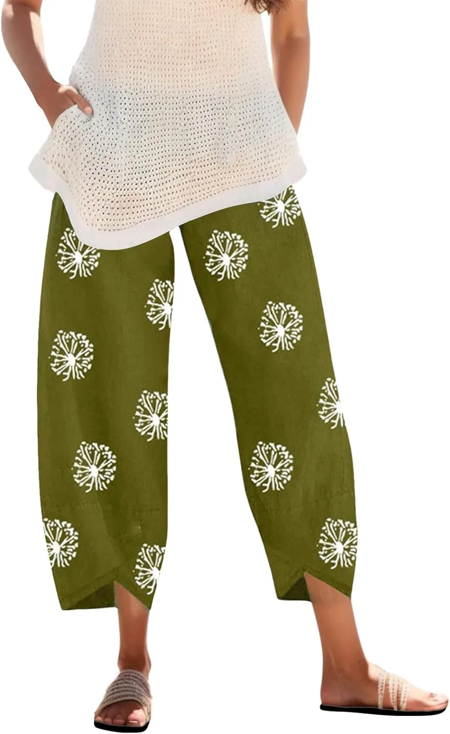 Плюс сайз льняные капри для женщин Casual Printed Gauze
Плюс сайз льняные капри для женщин Casual Printed Gauze