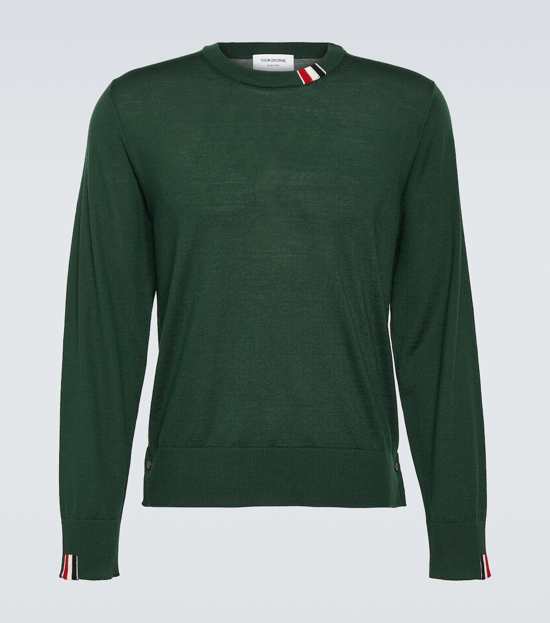Свитер из смесового шерстяного джерси Thom Browne, зеленый
Свитер из смесового шерстяного джерси Thom Browne, зеленый