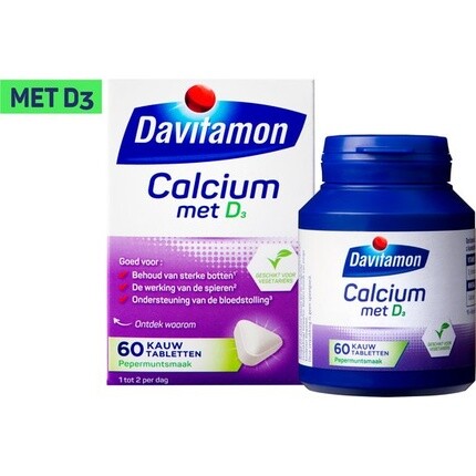Davitamon Кальций с витамином D3 - Вкус перечной мяты - Добавка
Davitamon Кальций с витамином D3 - Вкус перечной мяты - Добавка