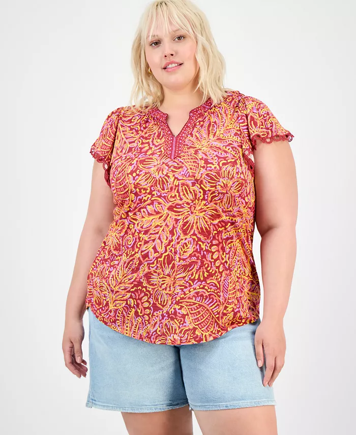 Топ Trendy Plus с принтом и рукавами-крылышками Democracy, красный
Топ Trendy Plus с принтом и рукавами-крылышками Democracy, красный