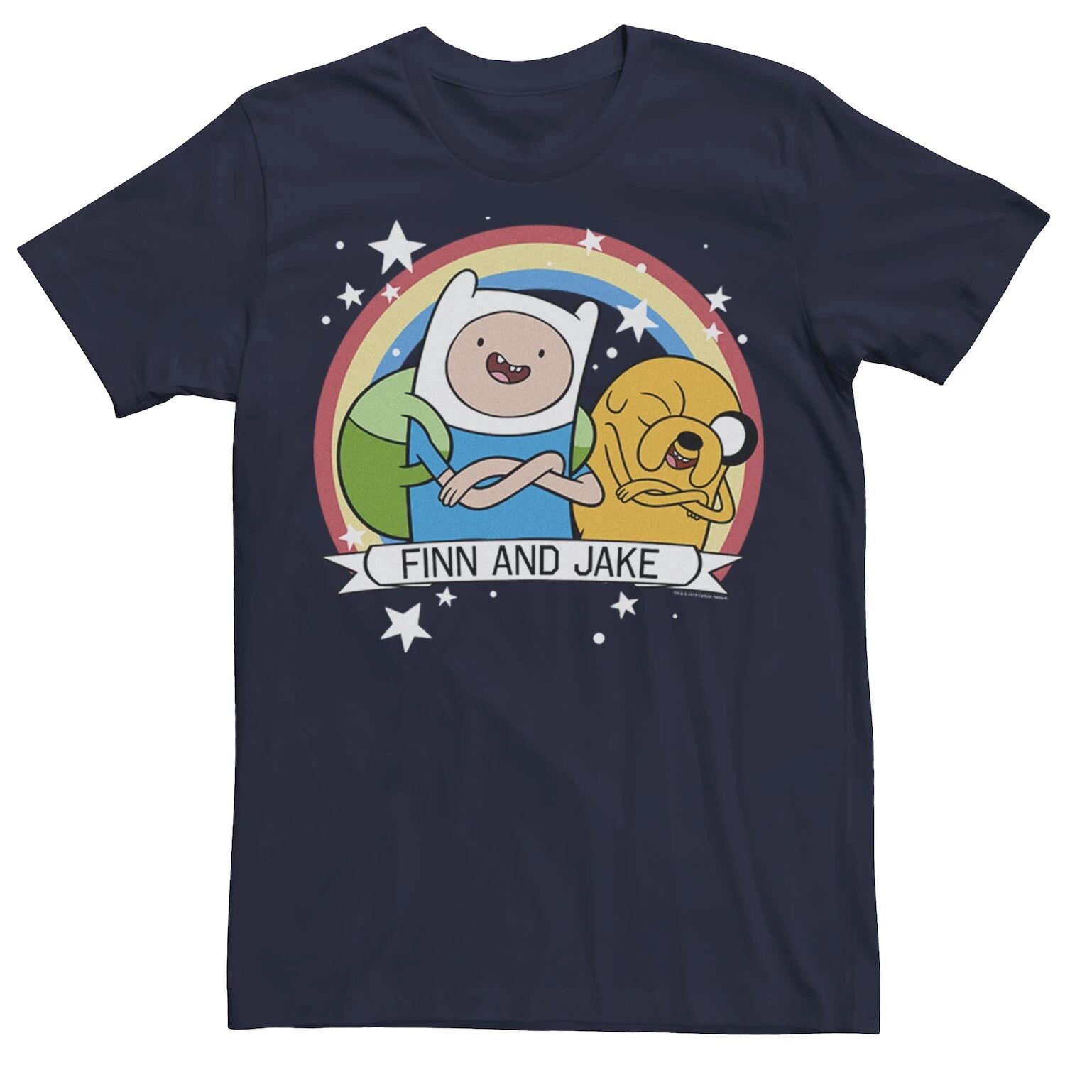 Мужская футболка CN Adventure Time Finn & Jake с радужным баннером Licensed Character, синий
Мужская футболка CN Adventure Time Finn & Jake с радужным баннером Licensed Character, синий