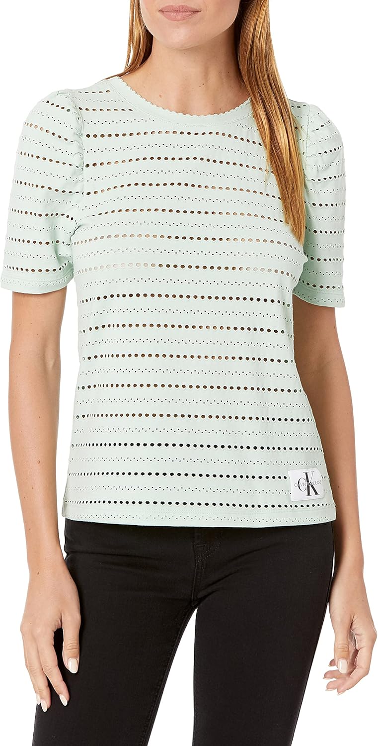 Женская футболка Calvin Klein с коротким рукавом и манжетами-подворотами, Meadow
Женская футболка Calvin Klein с коротким рукавом и манжетами-подворотами, Meadow