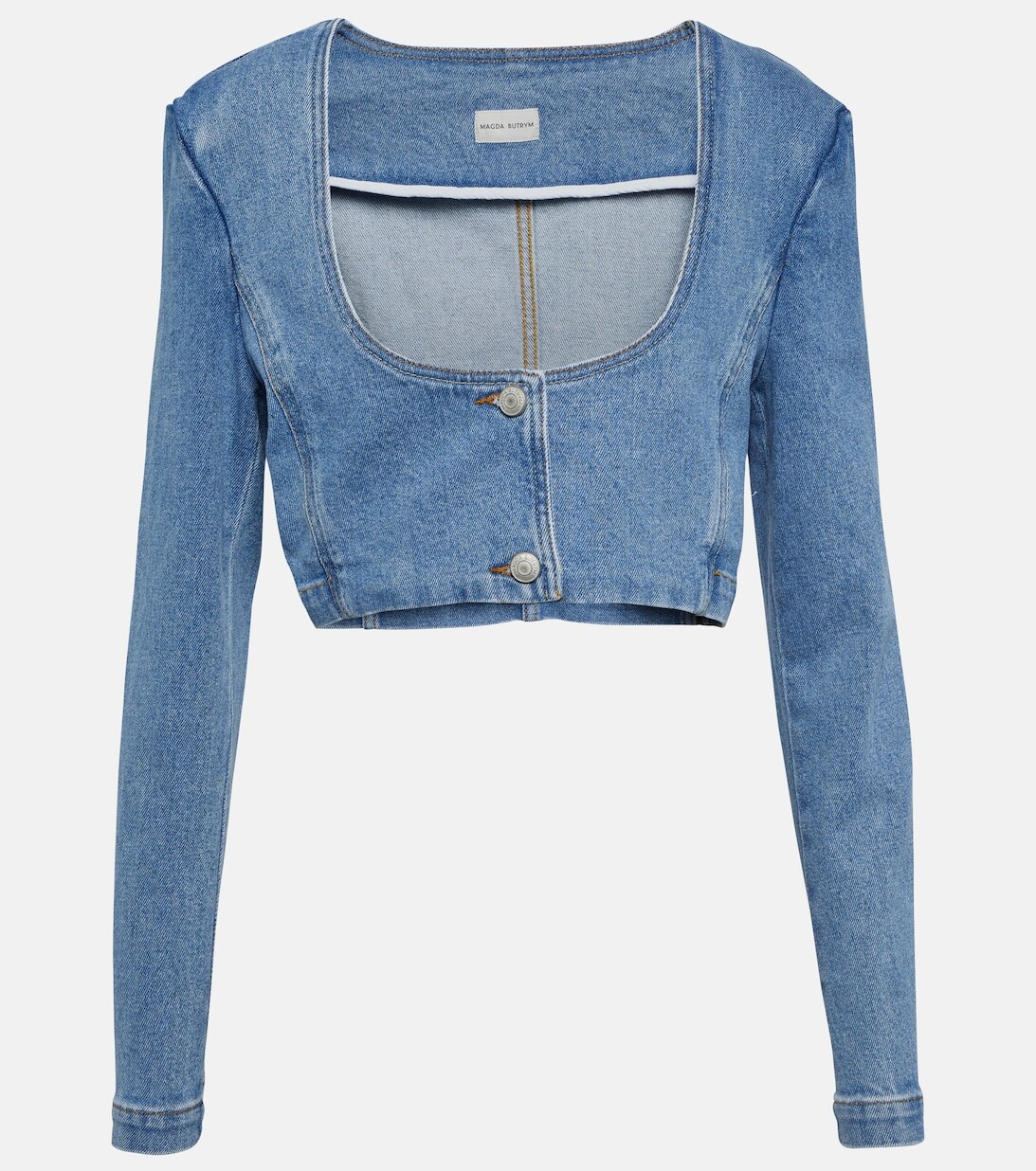 Укороченный джинсовый топ MAGDA BUTRYM, синий
Укороченный джинсовый топ MAGDA BUTRYM, синий