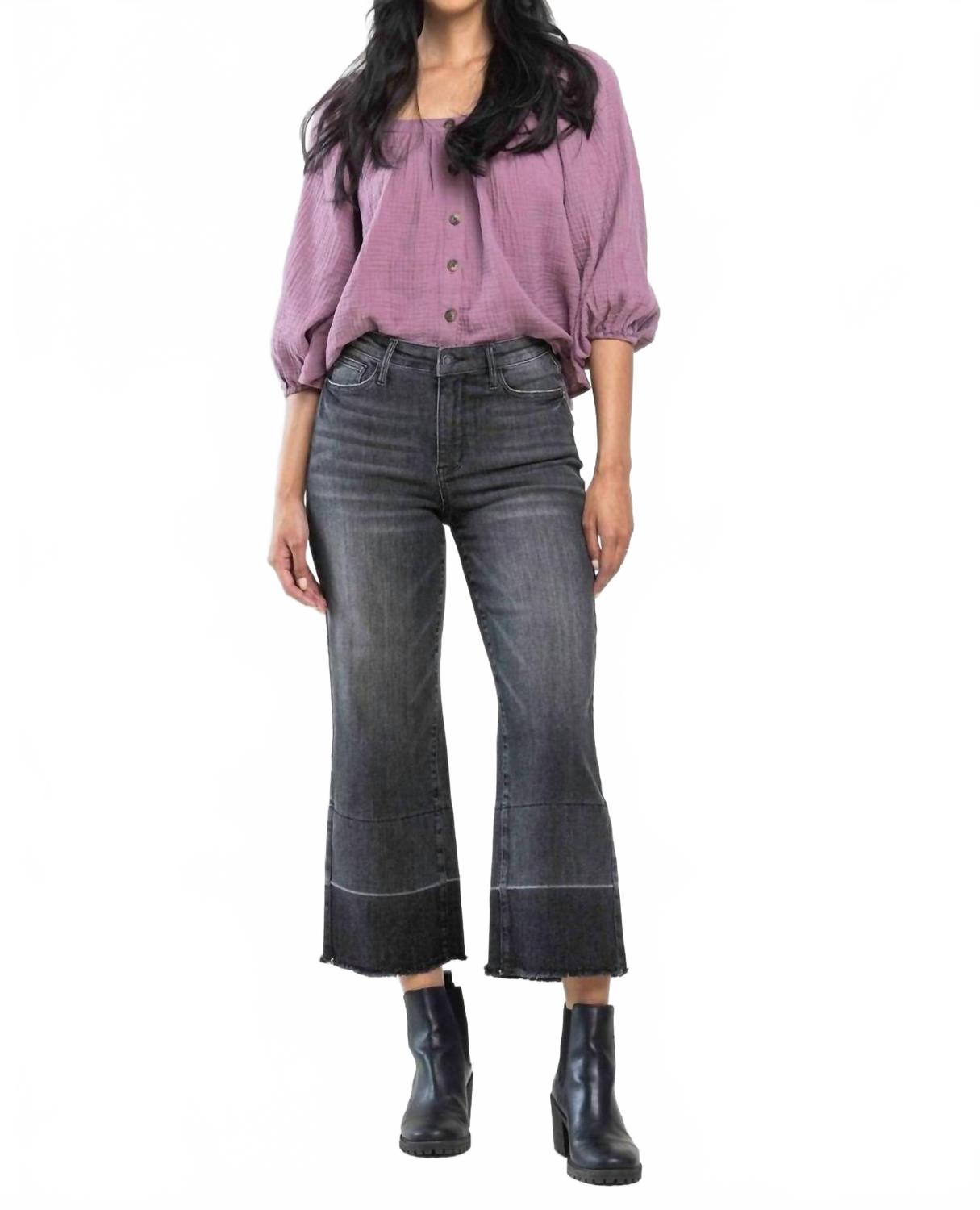 Judy Blue Укороченные джинсы с высокой талией, широким низом и широкими штанинами, черные
Judy Blue Укороченные джинсы с высокой талией, широким низом и широкими штанинами, черные