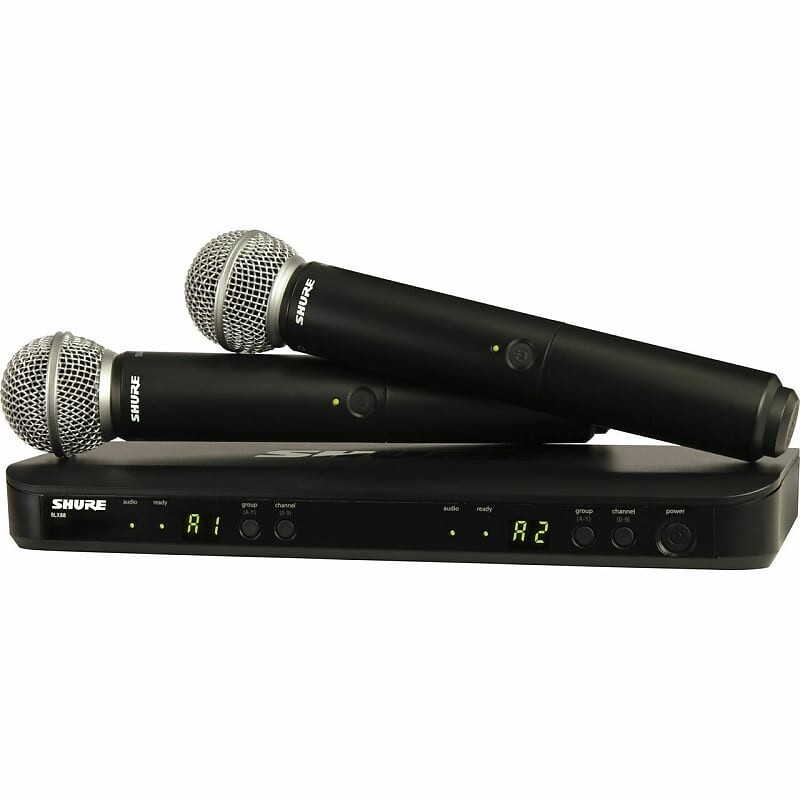 Беспроводная микрофонная система Shure Shure BLX288/SM58-H9 Dual Handheld Wireless Microphone Mic System 512 to 542 MHz 
Беспроводная микрофонная система Shure Shure BLX288/SM58-H9 Dual Handheld Wireless Microphone Mic System 512 to 542 MHz