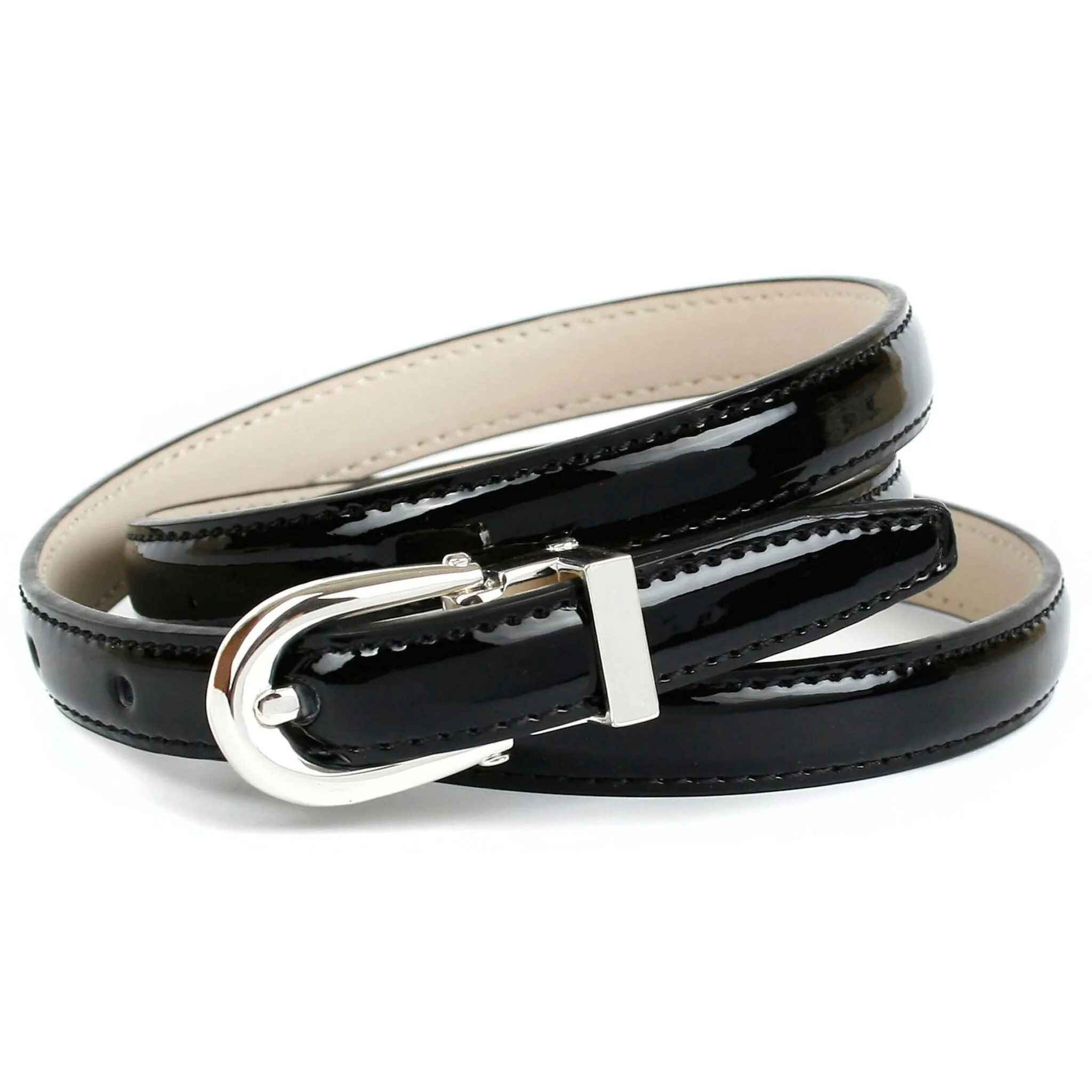 Кожаный ремень Anthoni Crown, Тонкий ремень из лакированной кожи, черный
Кожаный ремень Anthoni Crown, Тонкий ремень из лакированной кожи, черный