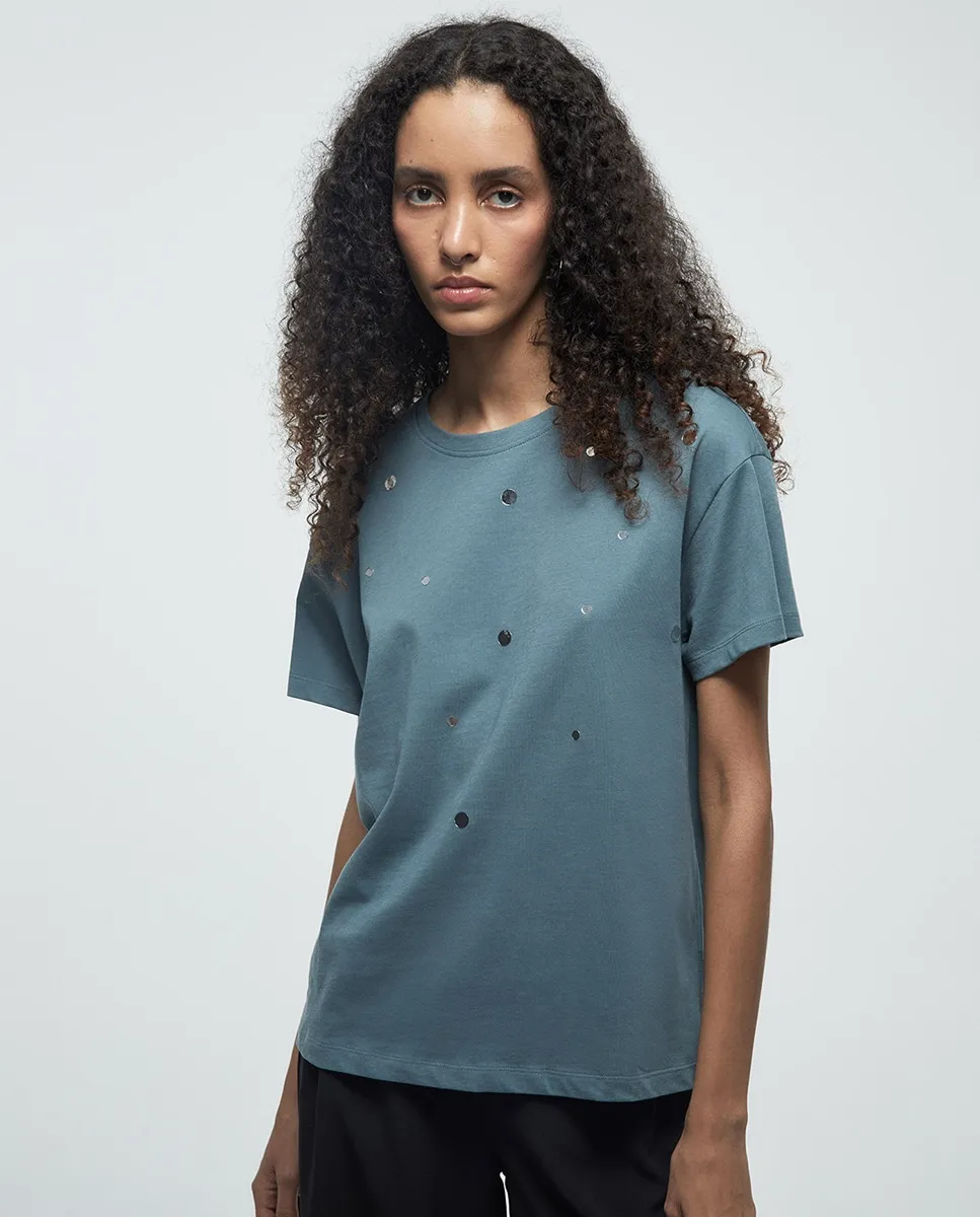 Футболка с кристаллами Sfera, зеленый
Футболка с кристаллами Sfera, зеленый