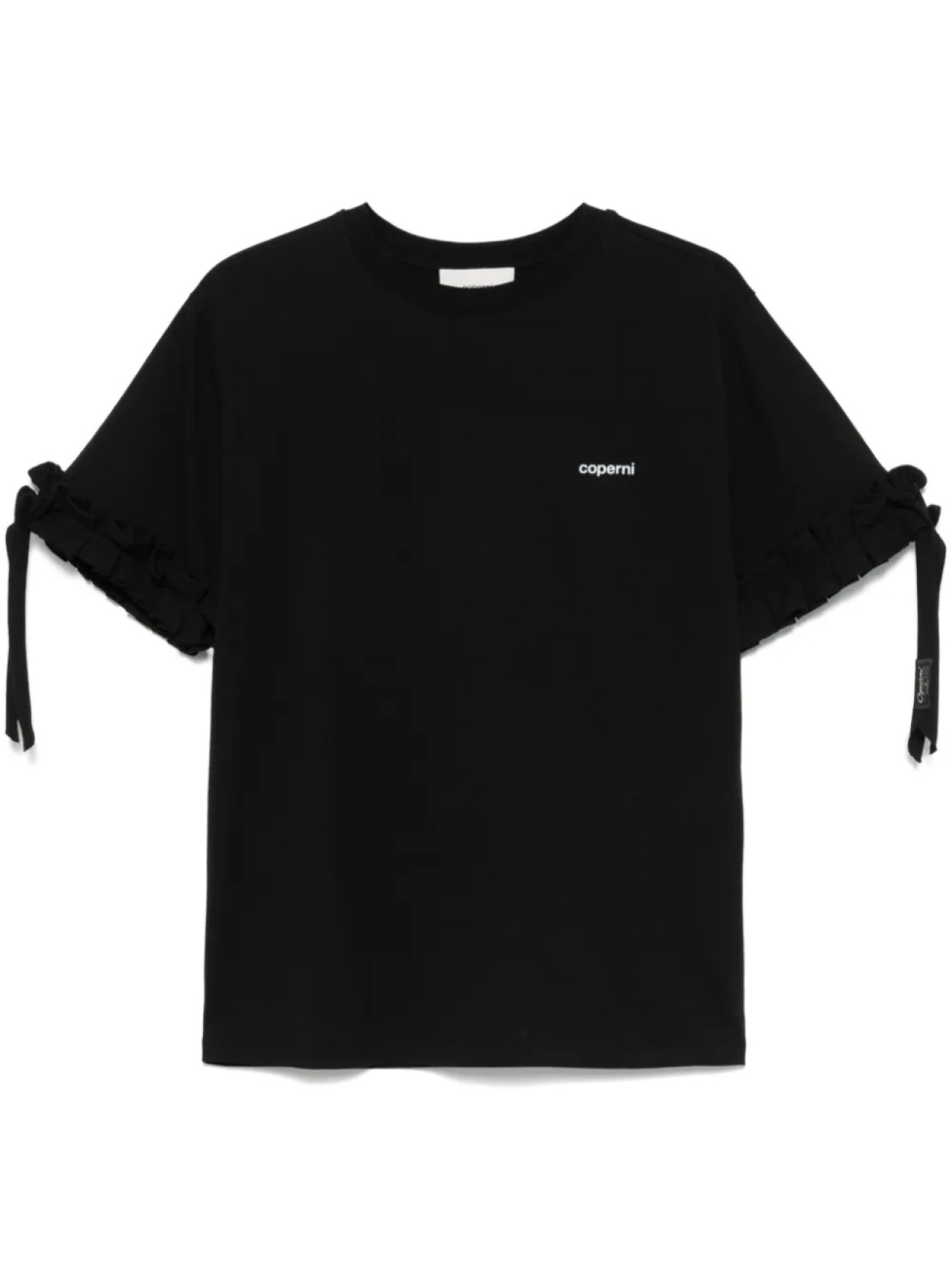 Футболка с логотипом и оборками Coperni, черный
Футболка с логотипом и оборками Coperni, черный