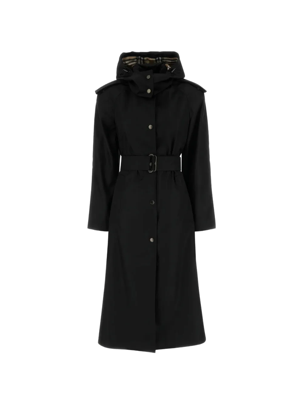 Плащ с капюшоном и поясом Burberry, черный
Плащ с капюшоном и поясом Burberry, черный