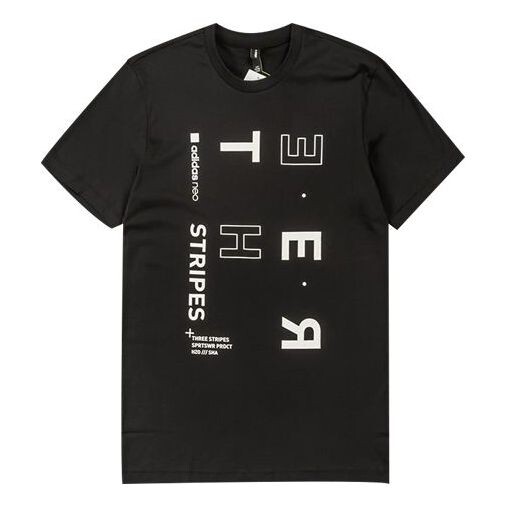 Футболка neo three stripes alphabet printing quick dry short sleeve black Adidas, черный 
Футболка neo three stripes alphabet printing quick dry short sleeve black Adidas, черный