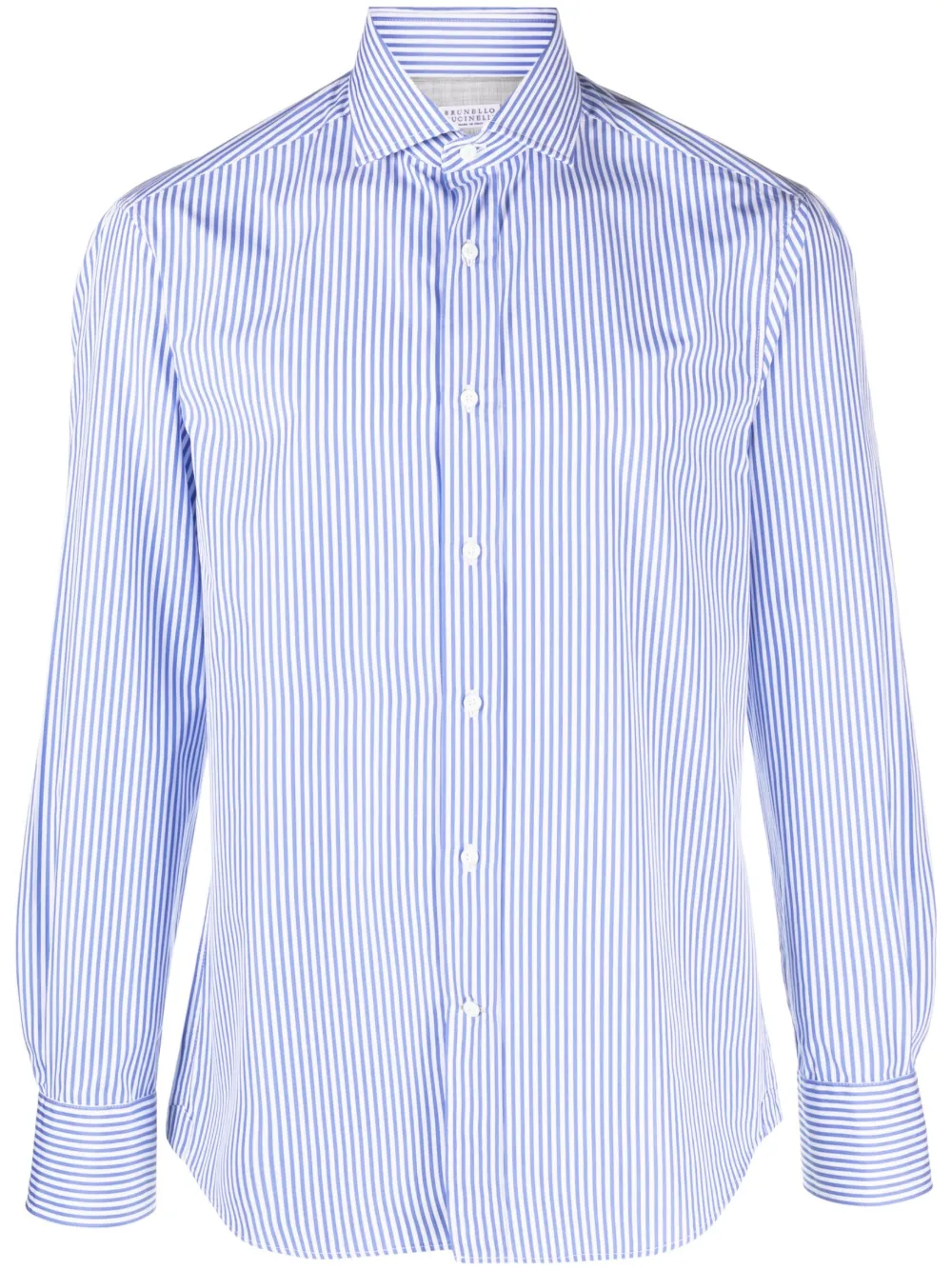Полосатая рубашка с длинными рукавами Brunello Cucinelli, синий
Полосатая рубашка с длинными рукавами Brunello Cucinelli, синий