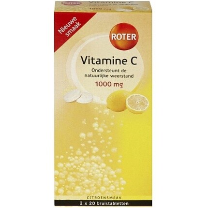 Roter Витамин C 1000 мг - Витамины - Лимон - 20 Шипучие таблетки
Roter Витамин C 1000 мг - Витамины - Лимон - 20 Шипучие таблетки