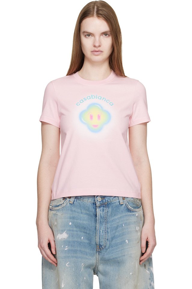 Футболка с короткими рукавами и аэрографическим рисунком в виде смайлика Casablanca, розовый
Футболка с короткими рукавами и аэрографическим рисунком в виде смайлика Casablanca, розовый