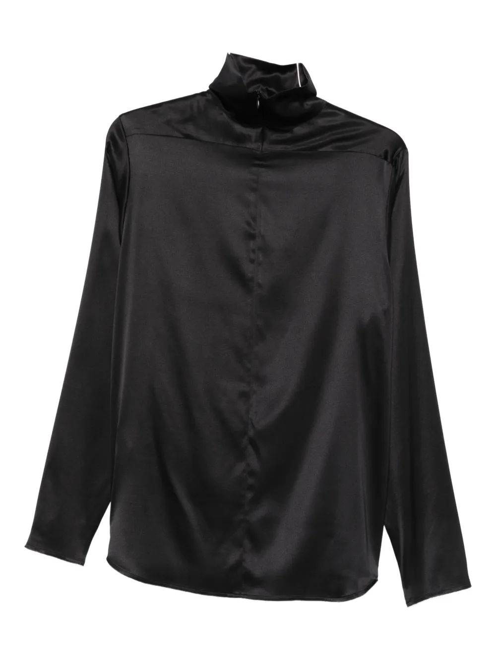 Атласный топ с высоким воротом Covert, черный
Атласный топ с высоким воротом Covert, черный