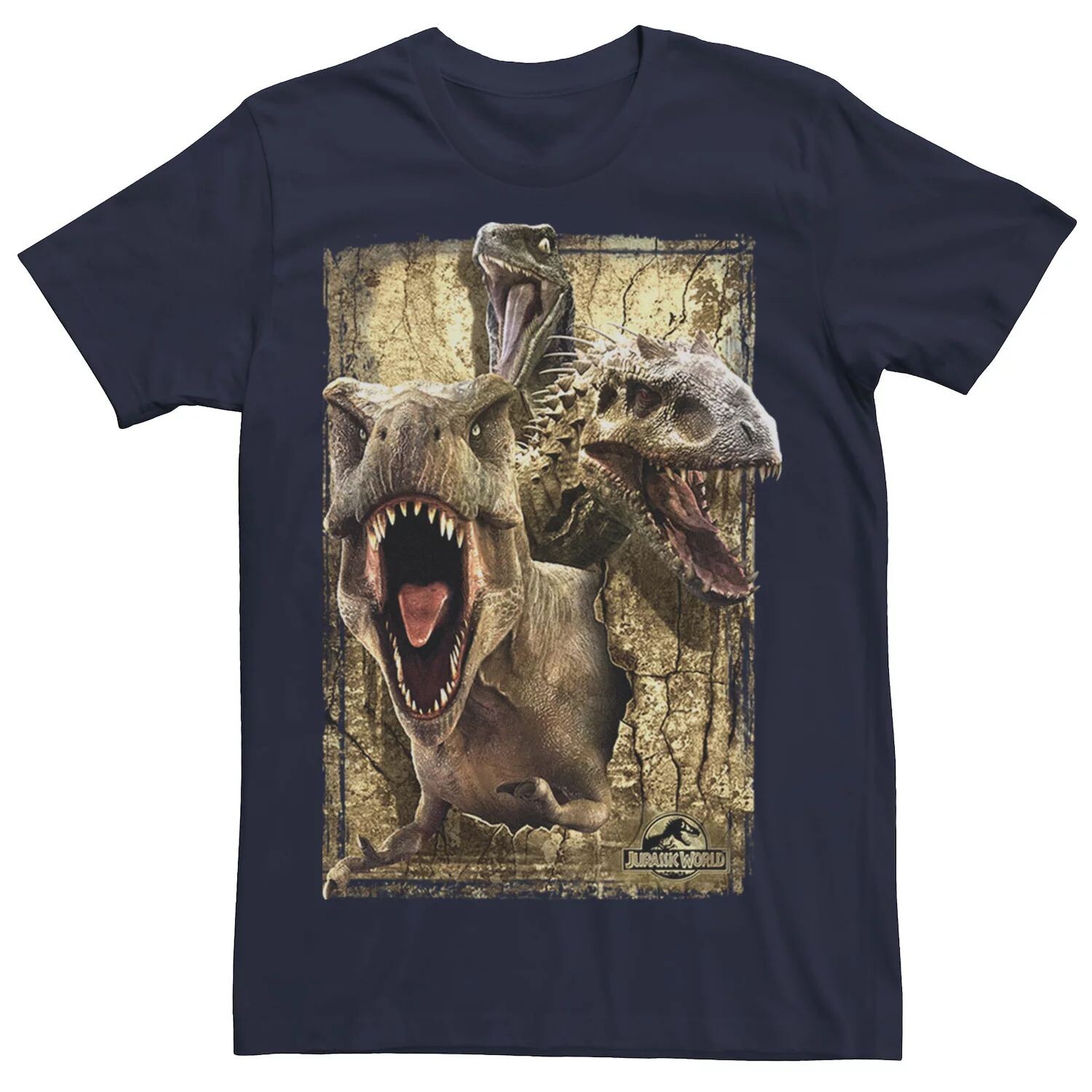 Мужская футболка с коллажем «Мир Юрского периода-убийцы» и динозавром Jurassic World, синий
Мужская футболка с коллажем «Мир Юрского периода-убийцы» и динозавром Jurassic World, синий