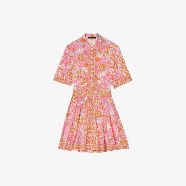 Платье мини Maje с коротким рукавом из ткани с цветочным принтом, мультиколор
Платье мини Maje с коротким рукавом из ткани с цветочным принтом, мультиколор