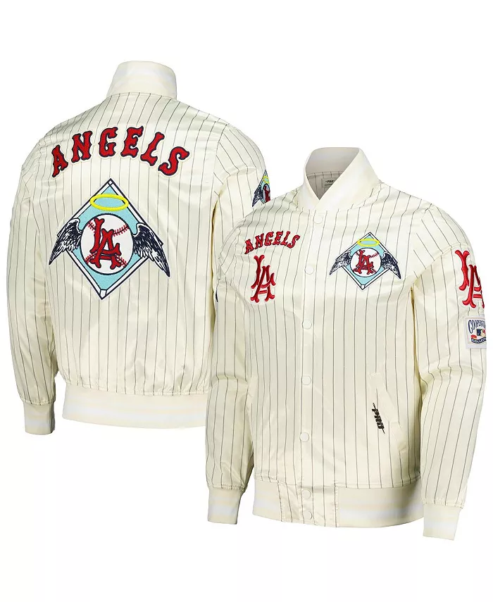 Мужская кремовая куртка Los Angeles Angels Cooperstown Collection в ретро-стиле с полосками и полной застежкой на пуговицах, из сатина Pro Standard
Мужская кремовая куртка Los Angeles Angels Cooperstown Collection в ретро-стиле с полосками и полной застежкой на пуговицах, из сатина Pro Standard
