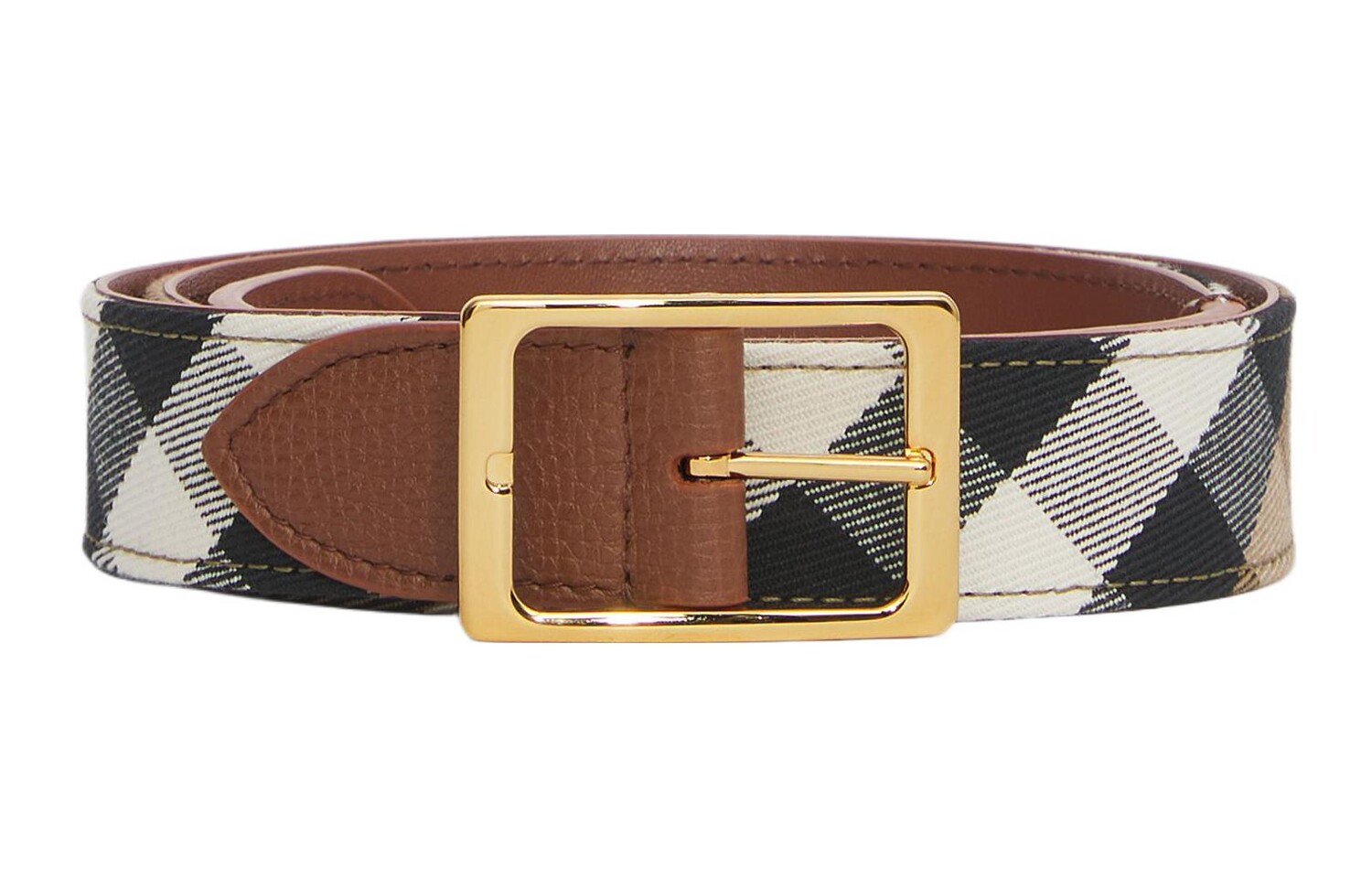 Ремень женский Burberry кожаный, коричневый / белый / черный
Ремень женский Burberry кожаный, коричневый / белый / черный