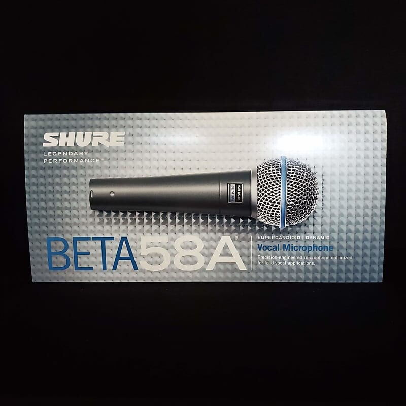 Динамический вокальный микрофон Shure BETA 58A Handheld Supercardioid Dynamic Microphone
Динамический вокальный микрофон Shure BETA 58A Handheld Supercardioid Dynamic Microphone