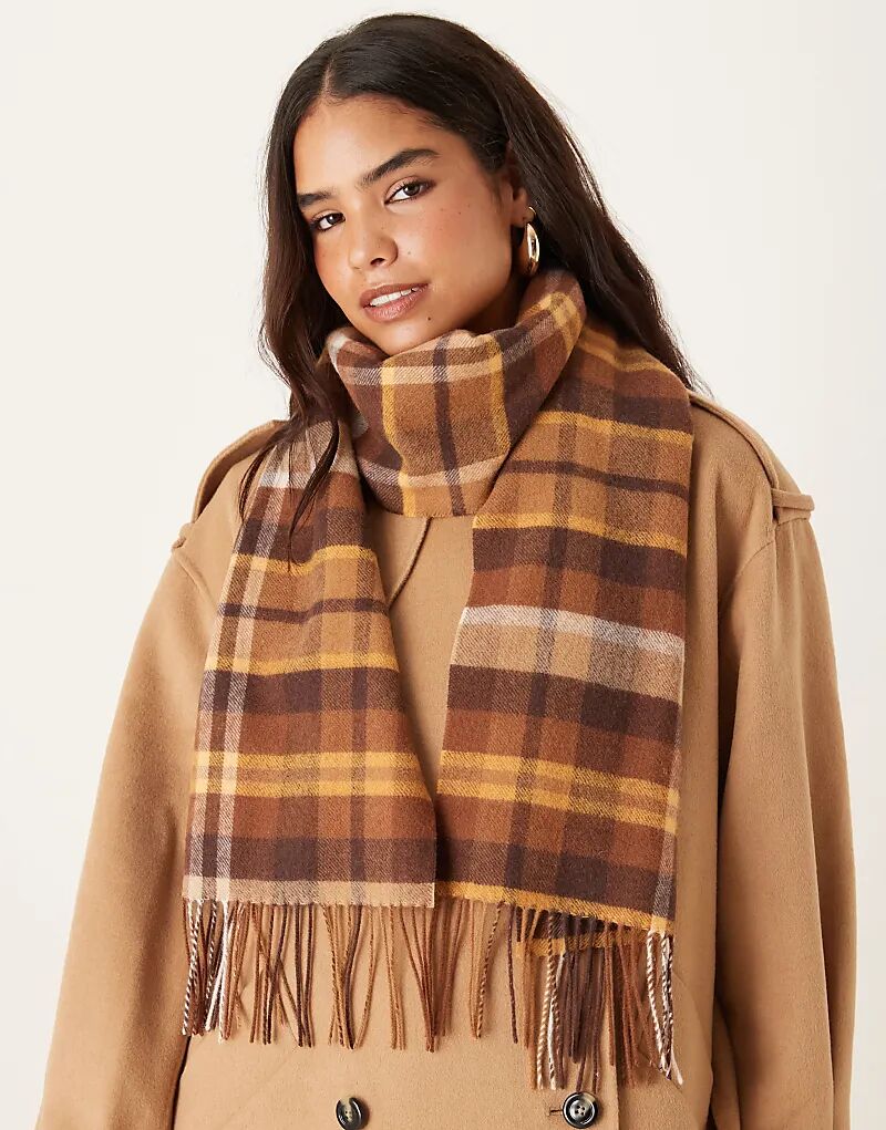 Клетчатый шарф Mango из 100% шерсти темно-коричневого цвета
Клетчатый шарф Mango из 100% шерсти темно-коричневого цвета