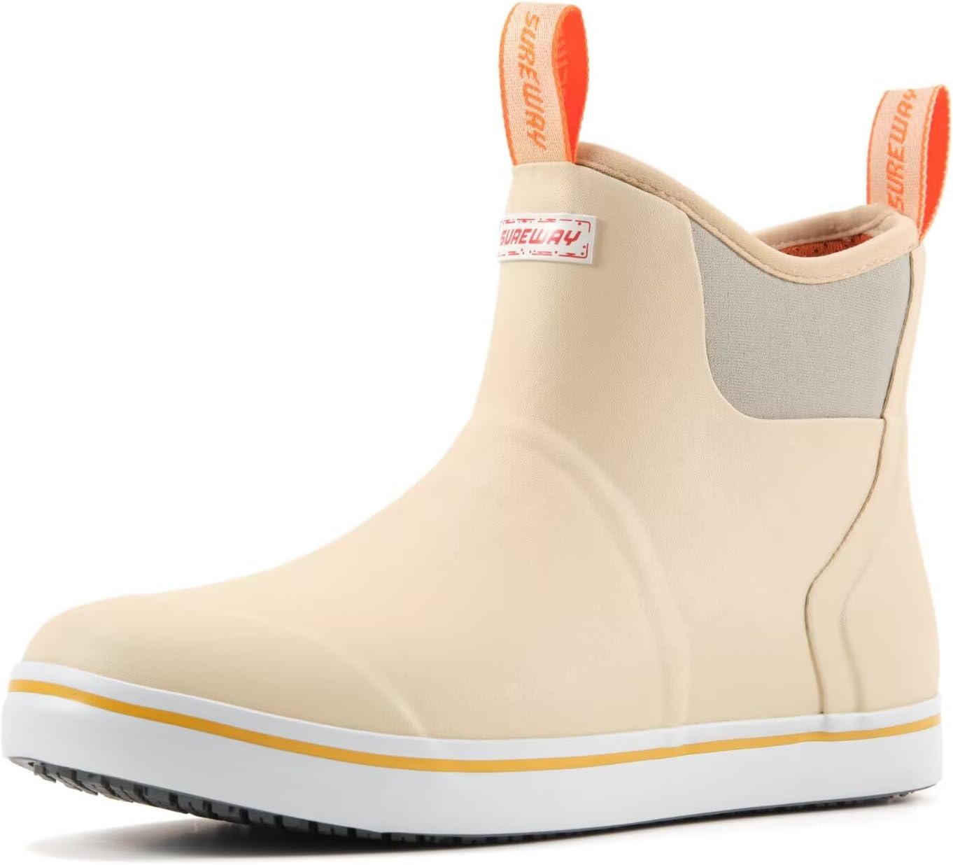 Мужские ботинки SUREWAY для корабельной палубы, профессиональные противоскользящие рыболовные и ботинки для лодки до щиколотки, водонепроницаемые дождевые ботинки, легкие неопрено-резиновые палубные ботинки, бежевый
Мужские ботинки SUREWAY для корабельной палубы, профессиональные противоскользящие рыболовные и ботинки для лодки до щиколотки, водонепроницаемые дождевые ботинки, легкие неопрено-резиновые палубные ботинки, бежевый