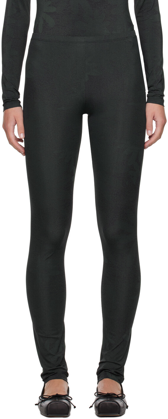 MM6 Maison Margiela Зелено-черные леггинсы с принтом
MM6 Maison Margiela Зелено-черные леггинсы с принтом