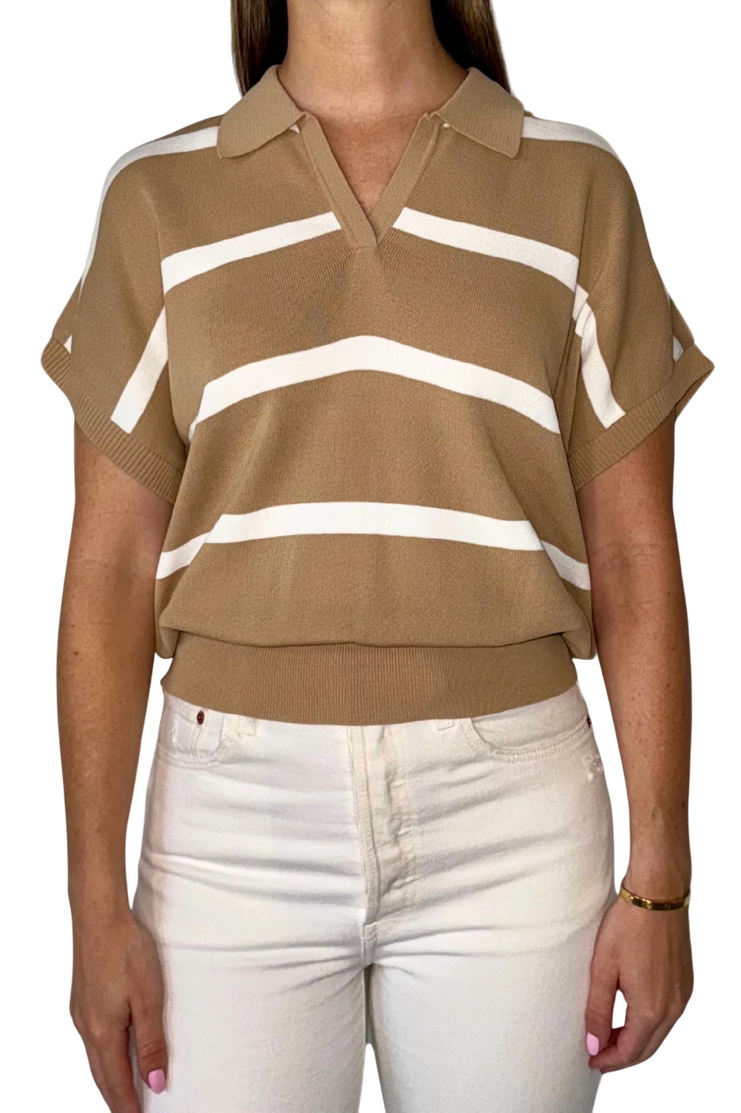 Верхний свитер с ребристым воротником в полоску цвета мокко OLIVACEOUS, цвет mocha
Верхний свитер с ребристым воротником в полоску цвета мокко OLIVACEOUS, цвет mocha