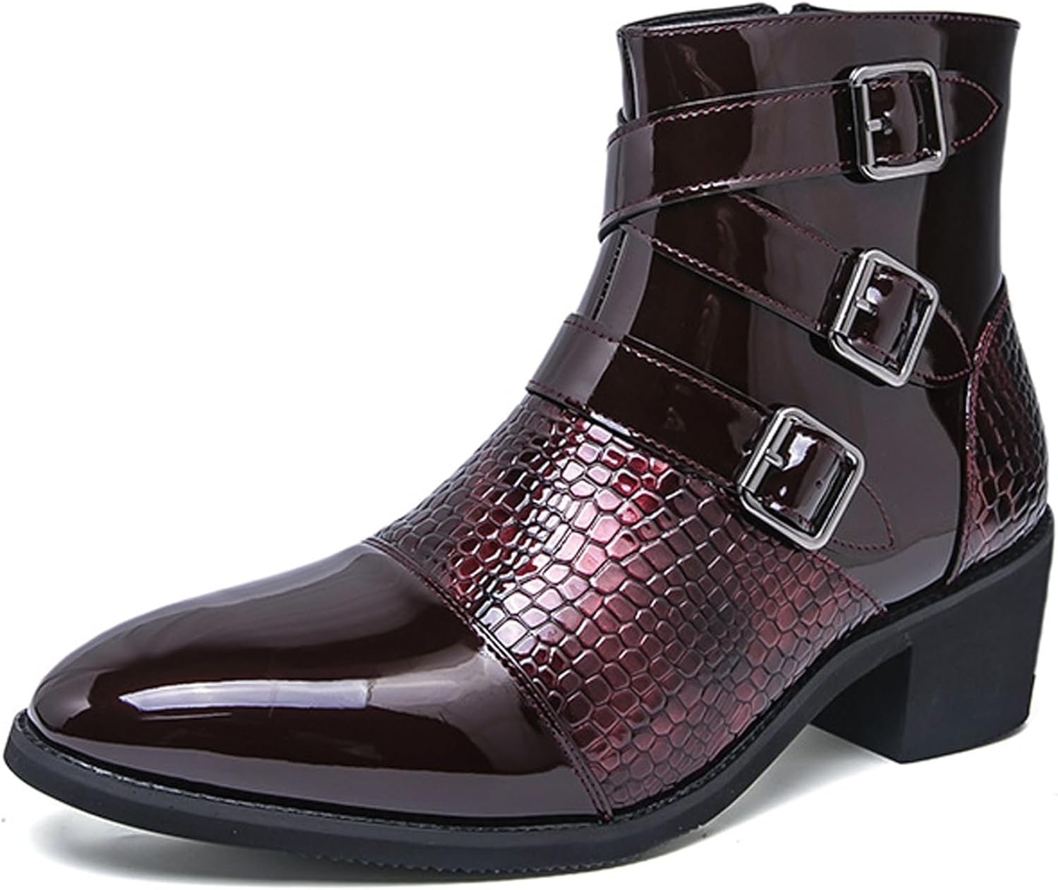Мужские ботильоны из лакированной кожи с змеиным принтом, заостренным носком, пряжкой и ремешком, массивным каблуком, стильные ботильоны с боковой молнией, нескользящей подошвой и челси на щиколотке Tznbgge, красный
Мужские ботильоны из лакированной кожи с змеиным принтом, заостренным носком, пряжкой и ремешком, массивным каблуком, стильные ботильоны с боковой молнией, нескользящей подошвой и челси на щиколотке Tznbgge, красный