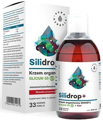 Aura Herbals, Силидроп Кремний + Бор, 500 мл
Aura Herbals, Силидроп Кремний + Бор, 500 мл