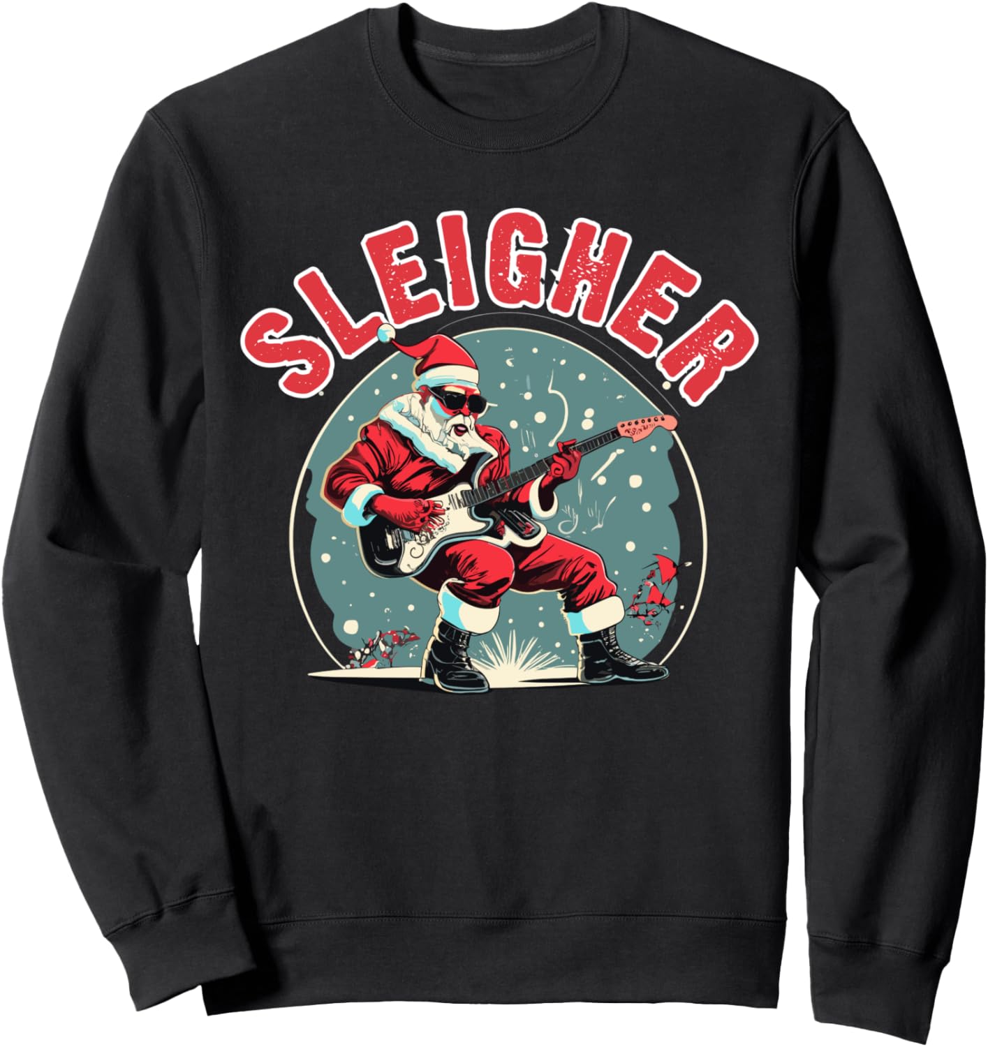 Толстовка с изображением Санта-Клауса и гитары на рождественских санях Sleigher Christmas Gifts, черный
Толстовка с изображением Санта-Клауса и гитары на рождественских санях Sleigher Christmas Gifts, черный