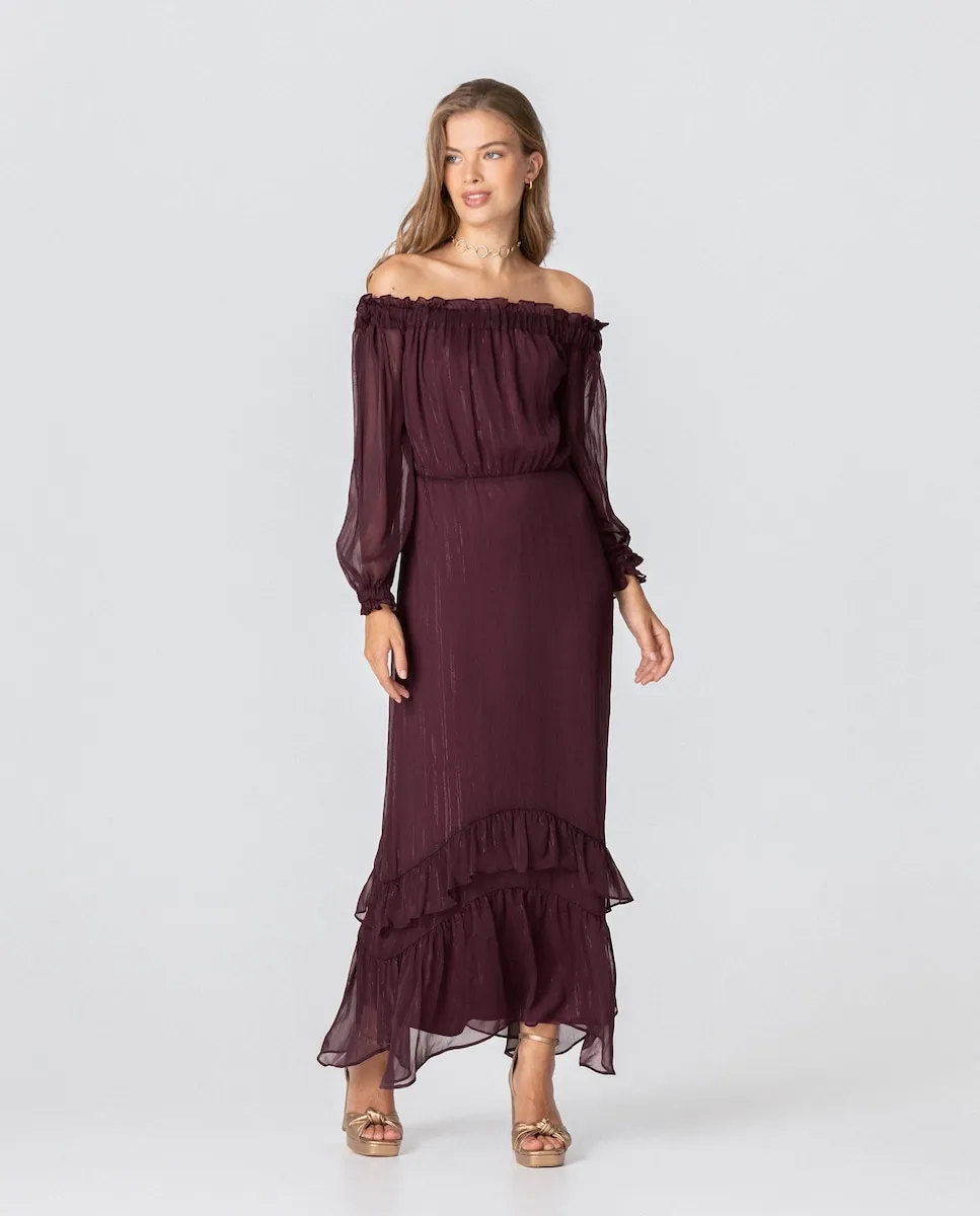 Длинное вечернее платье с оборками Noon
Длинное вечернее платье с оборками Noon