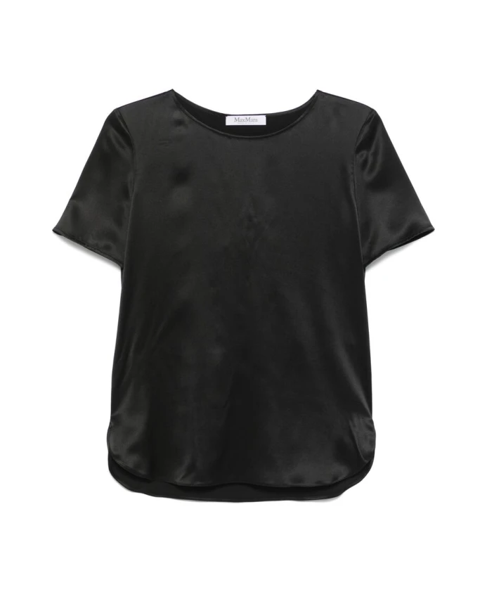 Черный свитер с круглым вырезом и боковыми разрезами Max Mara, черный
Черный свитер с круглым вырезом и боковыми разрезами Max Mara, черный