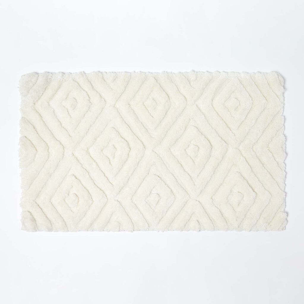 HOMESCAPES Нескользящий коврик для ванной Ikat с глубоким ворсом, 100% хлопок, белый
HOMESCAPES Нескользящий коврик для ванной Ikat с глубоким ворсом, 100% хлопок, белый