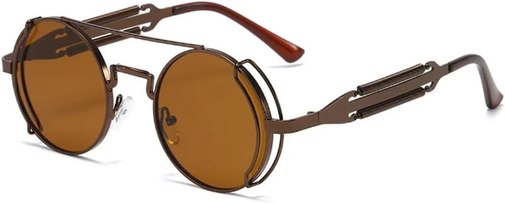 Модные круглые солнцезащитные очки в стиле стимпанк для мужчин, ретро-очки с металлическими двойными пружинами, уникальные женские солнцезащитные очки с защитой от УФ-излучения UV400 UUPTTPL, Tea Tea
Модные круглые солнцезащитные очки в стиле стимпанк для мужчин, ретро-очки с металлическими двойными пружинами, уникальные женские солнцезащитные очки с защитой от УФ-излучения UV400 UUPTTPL, Tea Tea