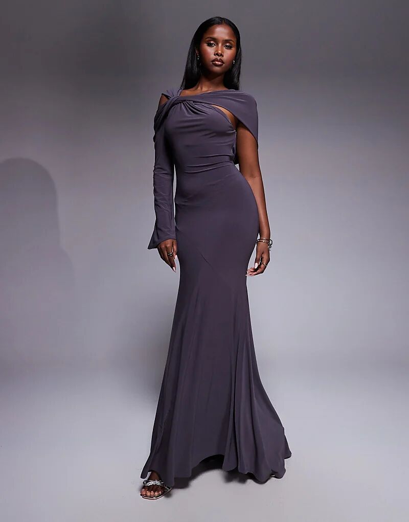 Платье макси с одним рукавом и перекрученной отделкой ASOS DESIGN сланцево-серого цвета
Платье макси с одним рукавом и перекрученной отделкой ASOS DESIGN сланцево-серого цвета