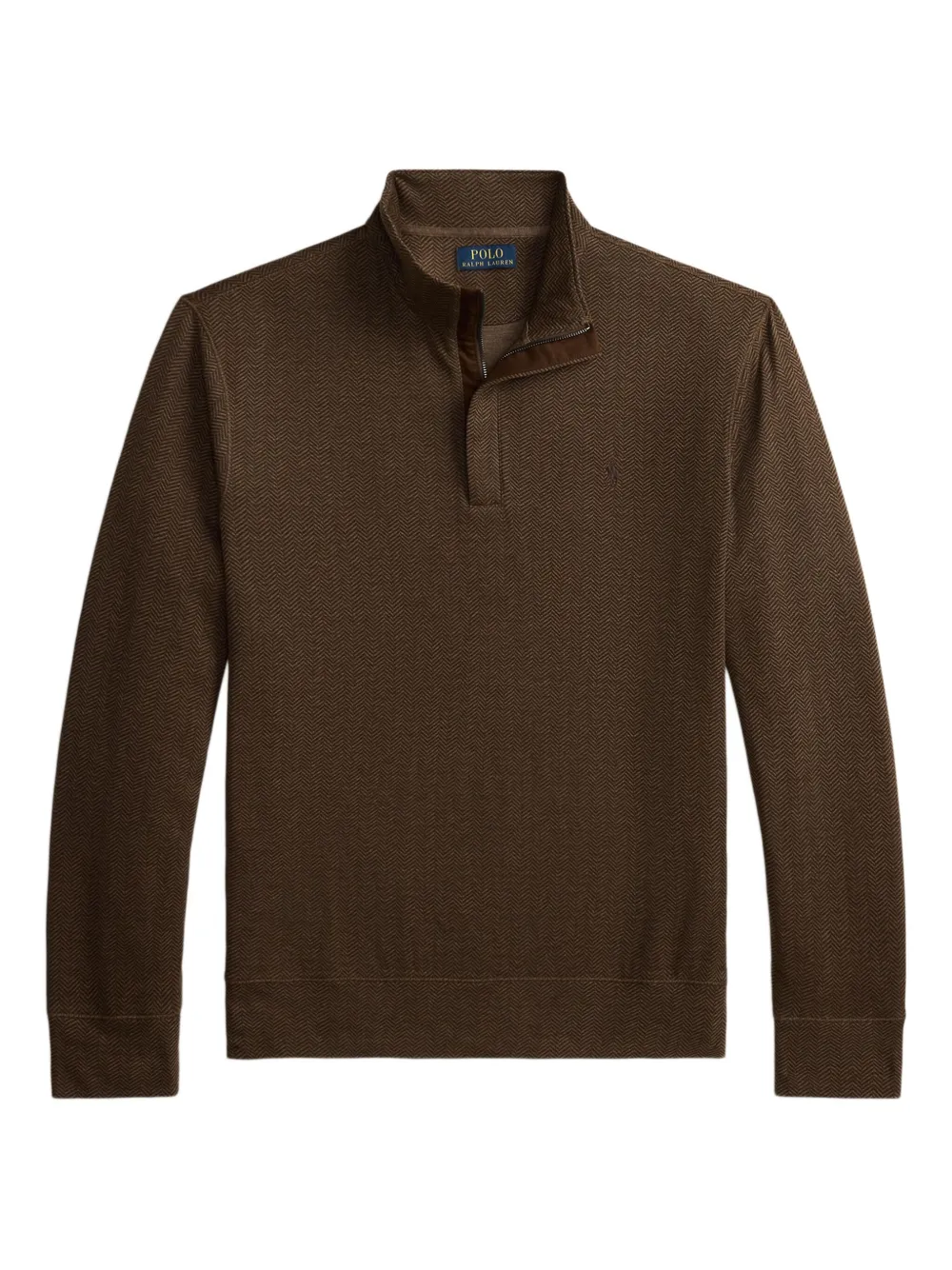 Свитер с воротником на молнии и узором в елочку Polo Ralph Lauren, коричневый
Свитер с воротником на молнии и узором в елочку Polo Ralph Lauren, коричневый