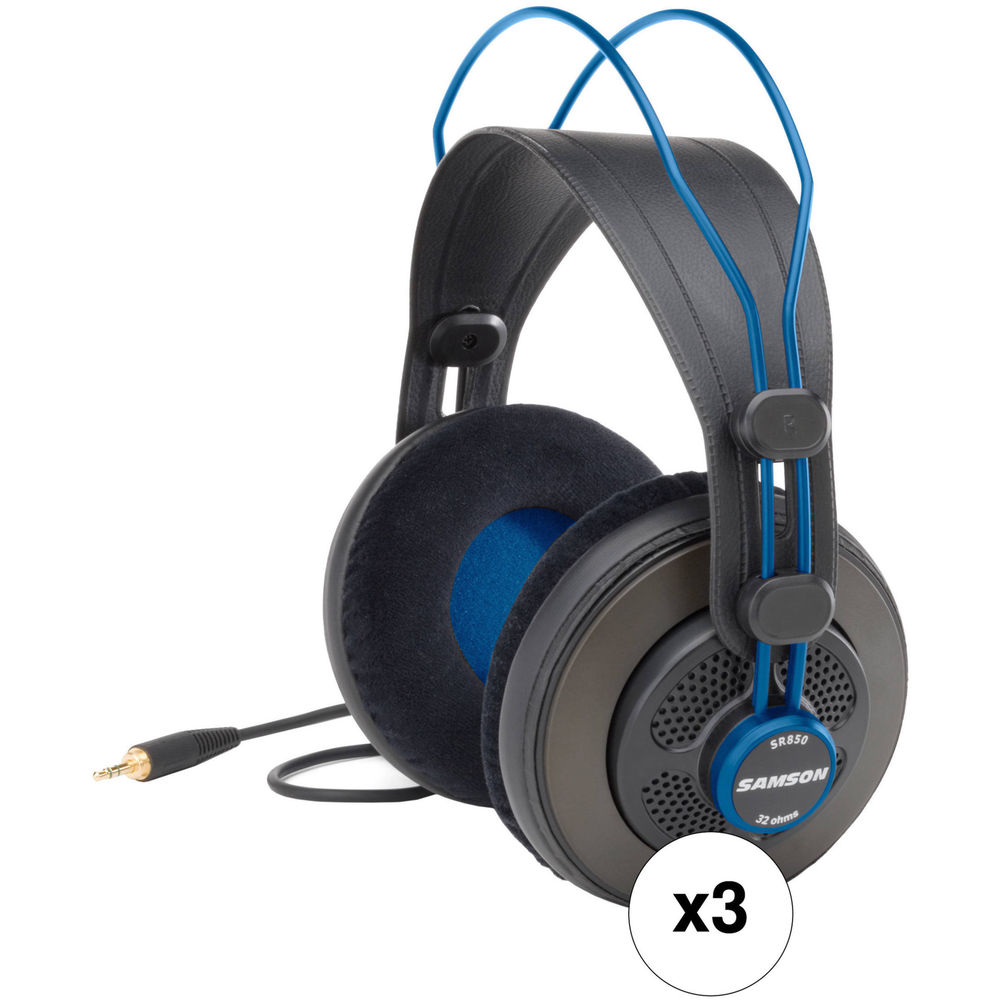 Профессиональные наушники Samson SR850B Semi-Open Studio Headphones (Blue, 3-Pack)
Профессиональные наушники Samson SR850B Semi-Open Studio Headphones (Blue, 3-Pack)