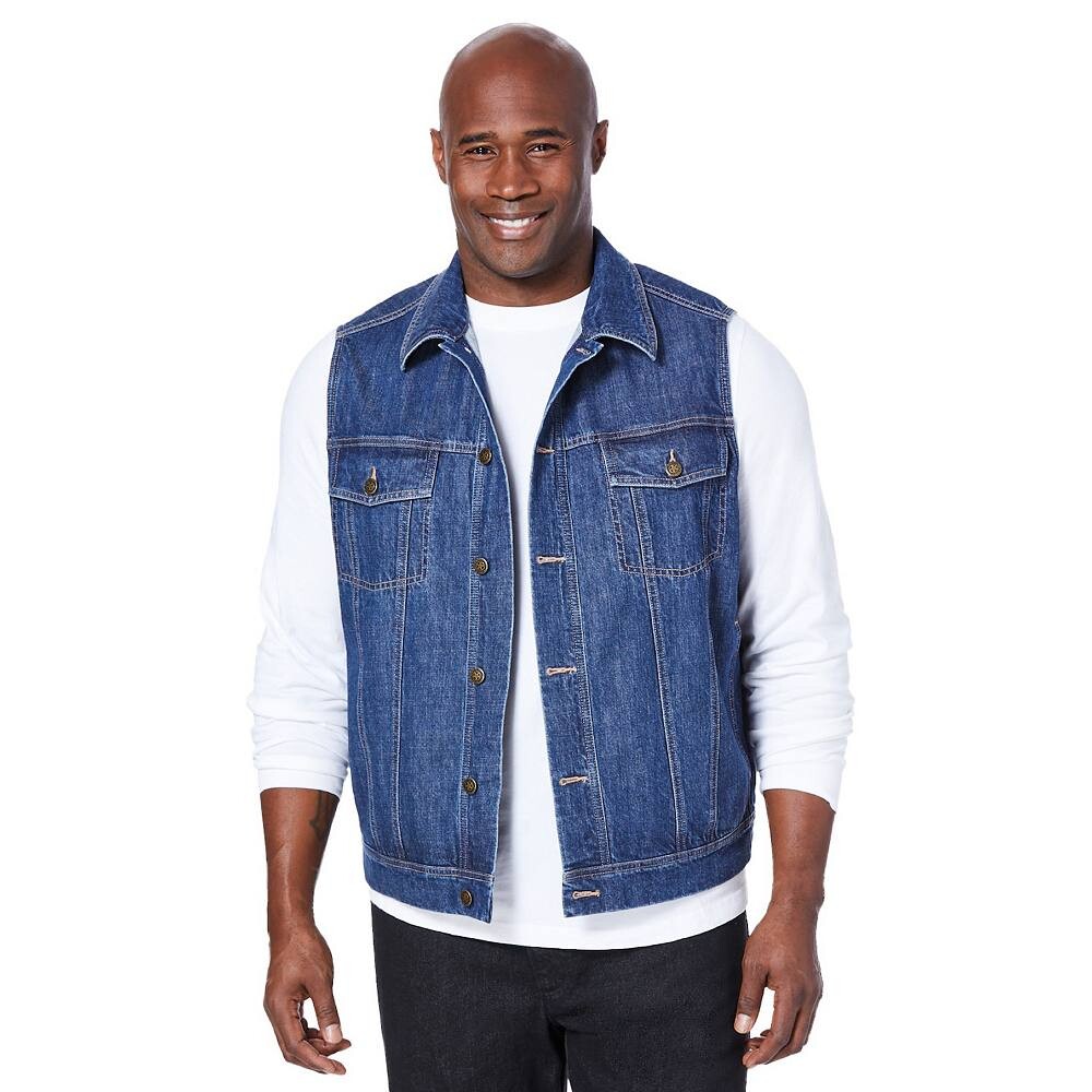 Мужской джинсовый жилет Liberty Blues By Kingsize большой и высокий, цвет Stonewash
Мужской джинсовый жилет Liberty Blues By Kingsize большой и высокий, цвет Stonewash
