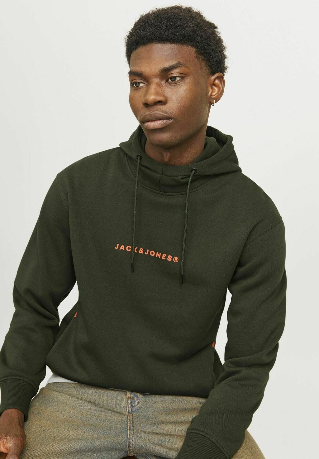 Толстовка с капюшоном GEDRUCKT Jack & Jones, зеленый 
Толстовка с капюшоном GEDRUCKT Jack & Jones, зеленый