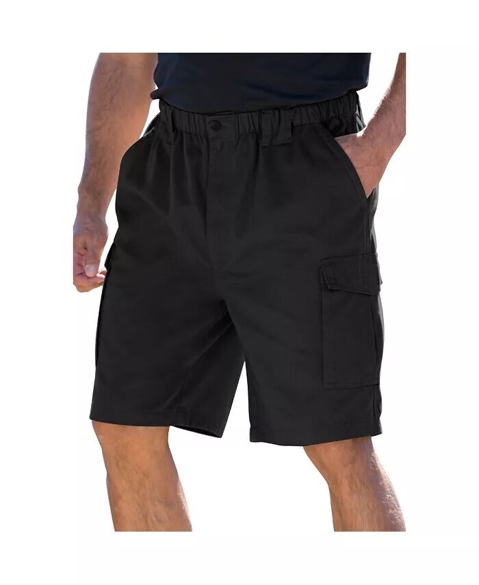Шорты-карго KingSize для мужчин, больших и высоких, Renegade 9 дюймов, с эластичной талией Boulder Creek, черный 
Шорты-карго KingSize для мужчин, больших и высоких, Renegade 9 дюймов, с эластичной талией Boulder Creek, черный