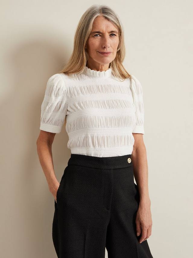 Текстурированный топ samiha с высоким вырезом Phase Eight, слоновая кость
Текстурированный топ samiha с высоким вырезом Phase Eight, слоновая кость