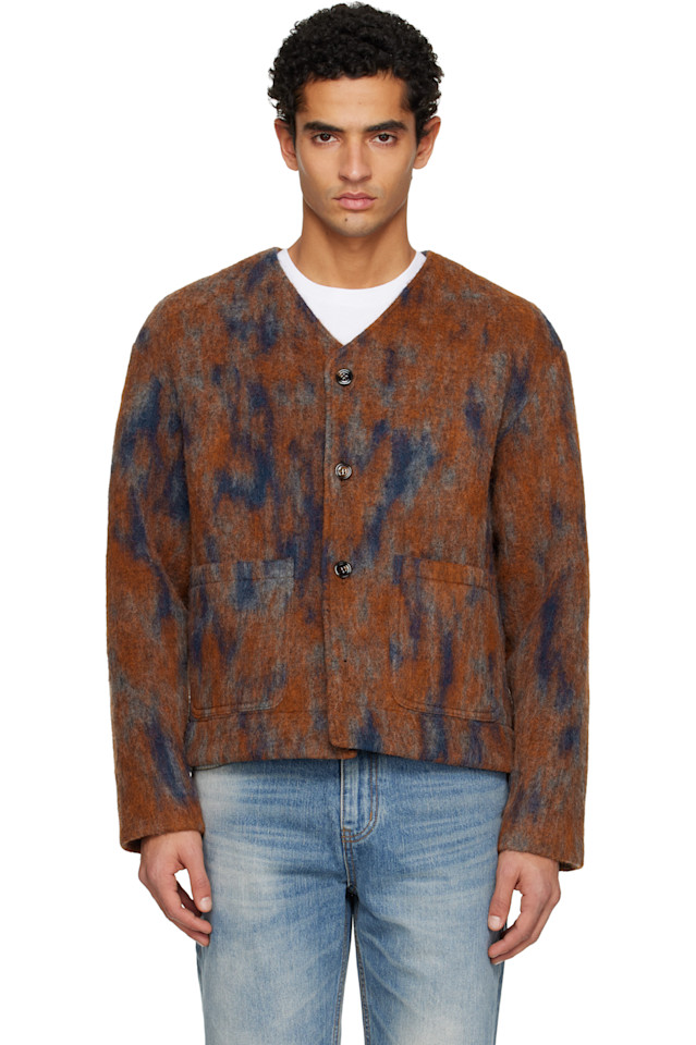 Tonywack Оранжево-Синий кардиган с V-образным вырезом
Tonywack Оранжево-Синий кардиган с V-образным вырезом