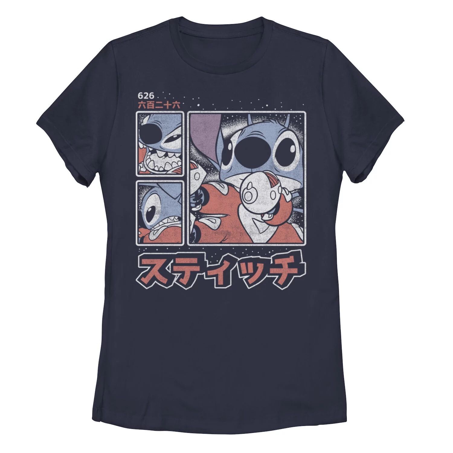 Футболка Disney's Lilo & Stitch Juniors с рисунком Ohana Means Family Licensed Character, темно-синий 
Футболка Disney's Lilo & Stitch Juniors с рисунком Ohana Means Family Licensed Character, темно-синий