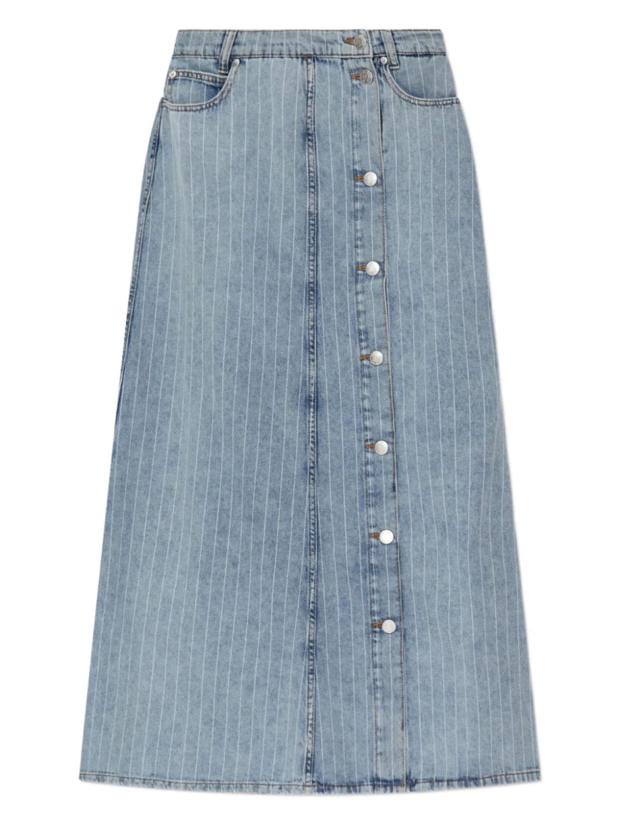 Юбка из денима на пуговицах MUNTHE, синий 
Юбка из денима на пуговицах MUNTHE, синий